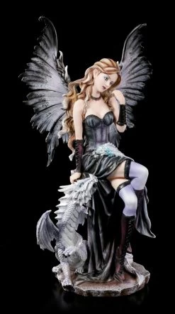 Elfen Figur Groß - Ruti Sitzend Mit Drache