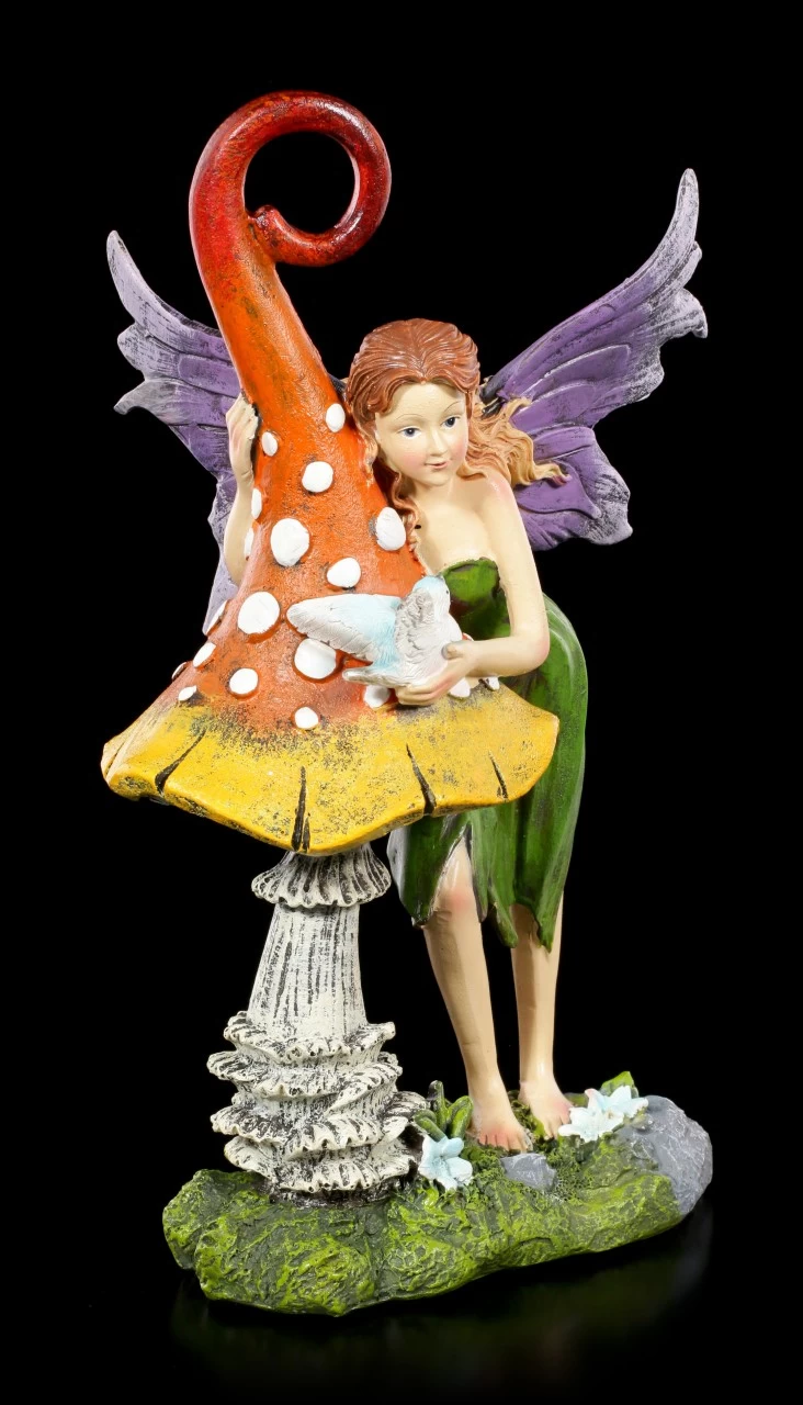 Elfen Figur - Siana Mit Pilz Und Vogel 2 Elfen Figur - Siana Mit Pilz Und Vogel – Bild 2