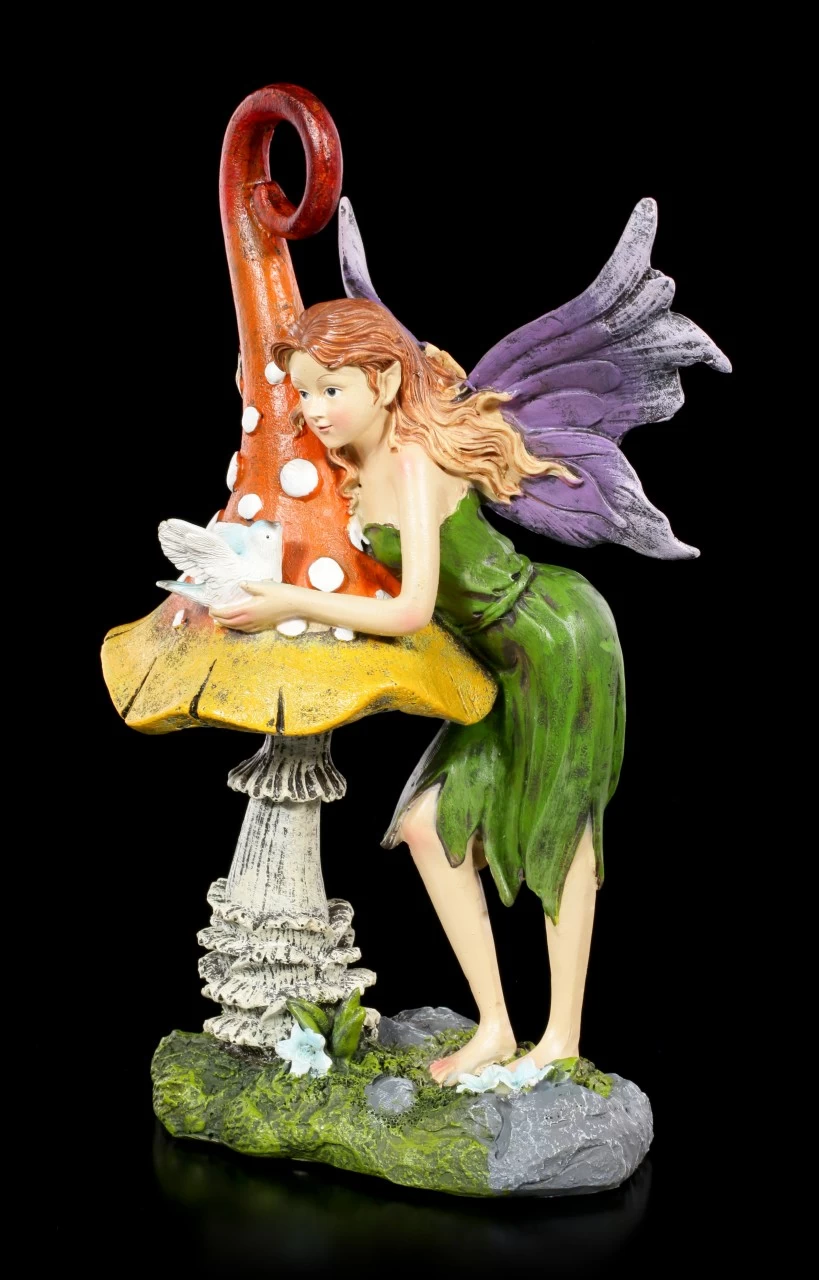 Elfen Figur - Siana Mit Pilz Und Vogel 3 Elfen Figur - Siana Mit Pilz Und Vogel – Bild 3