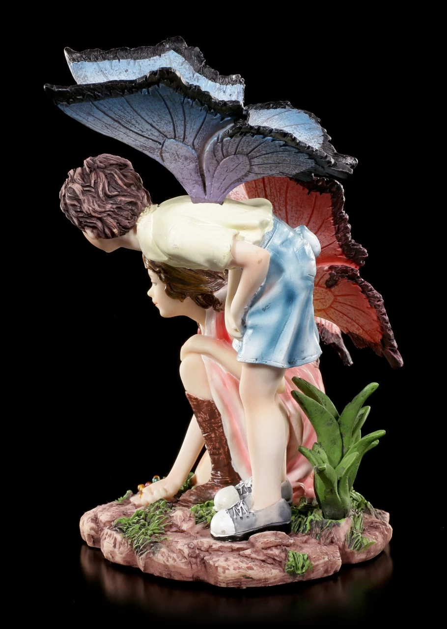 Elfen Figuren - Junge Und Mädchen Beim Spielen 3 Elfen Figuren - Junge Und Mädchen Beim Spielen – Bild 3