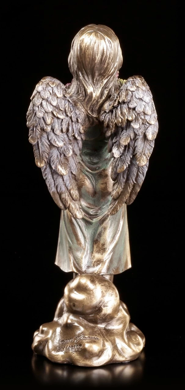 Engel Figur - Lächelnd Mit Blumenkorb 4 Engel Figur - Lächelnd Mit Blumenkorb – Bild 4