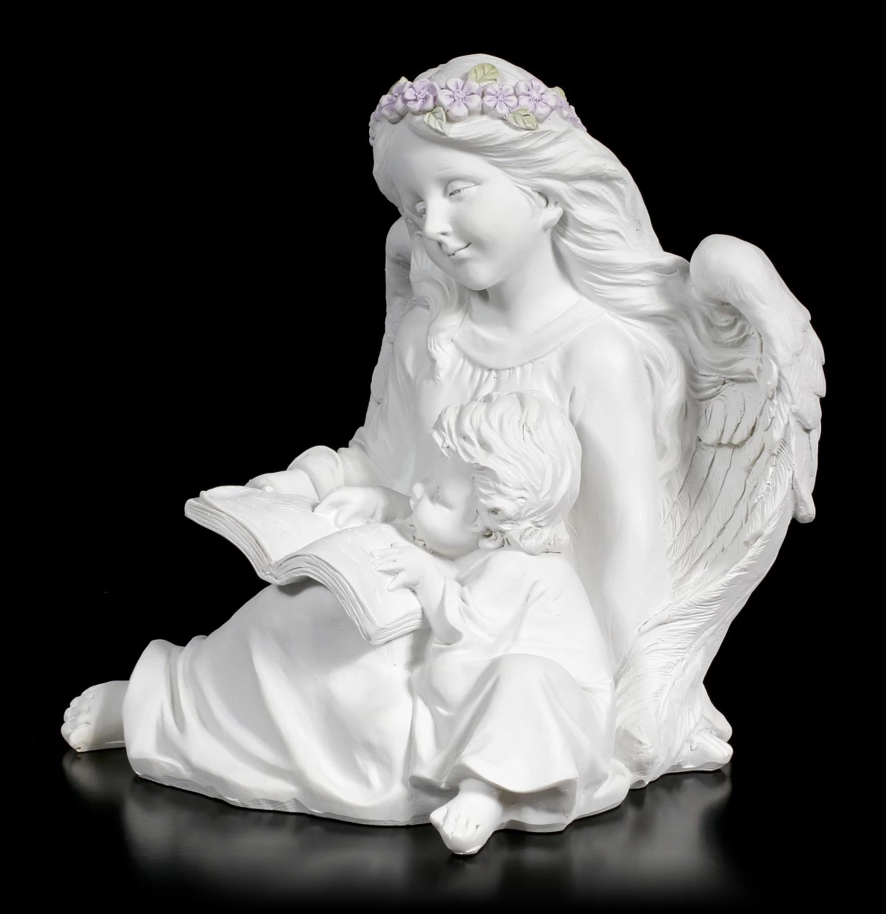 Engel Figur Mit Kind Und Buch 2 Engel Figur Mit Kind Und Buch – Bild 2