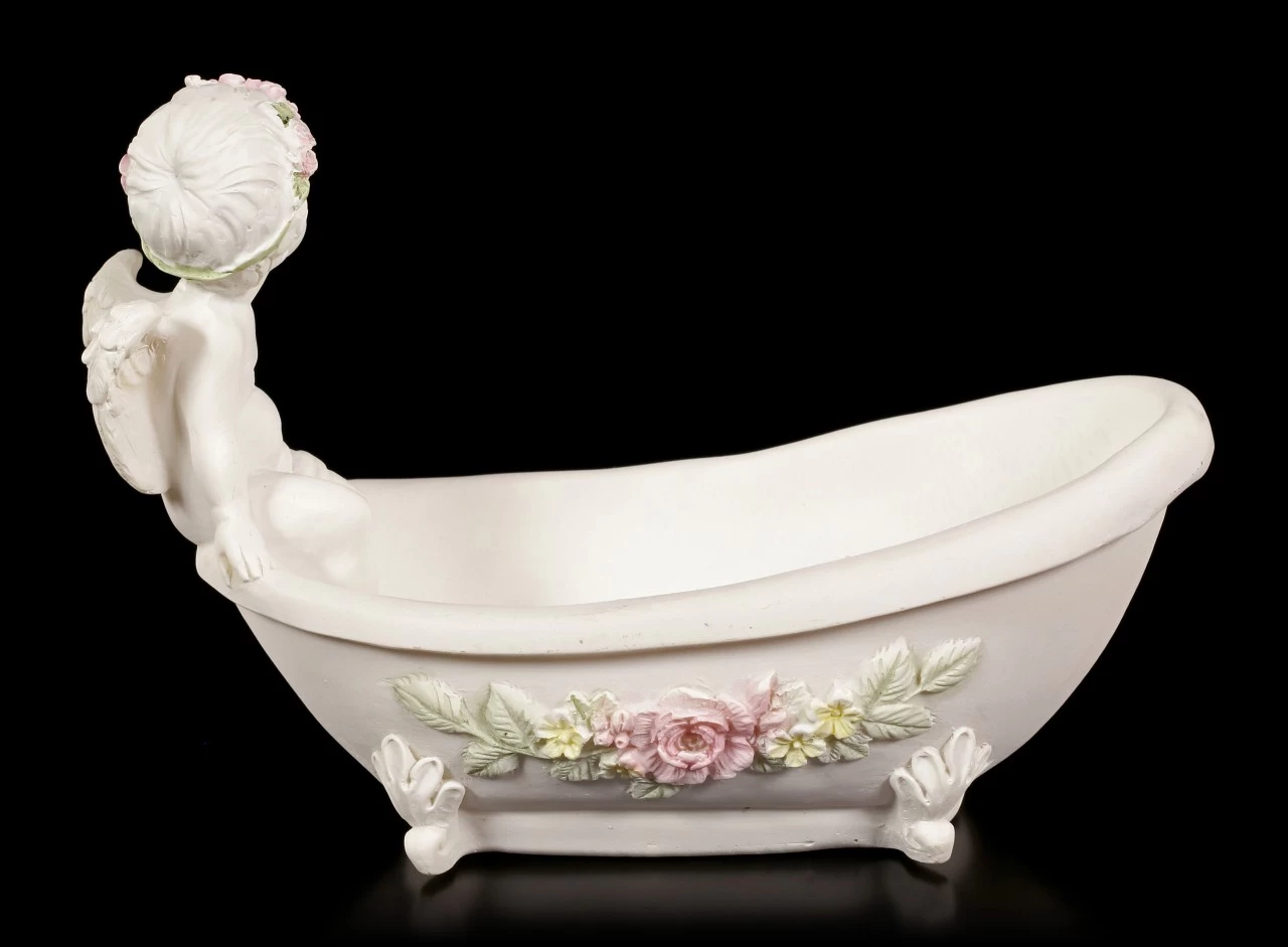 Engel Figur - Sitzend Auf Badewanne 5 Engel Figur - Sitzend Auf Badewanne – Bild 5
