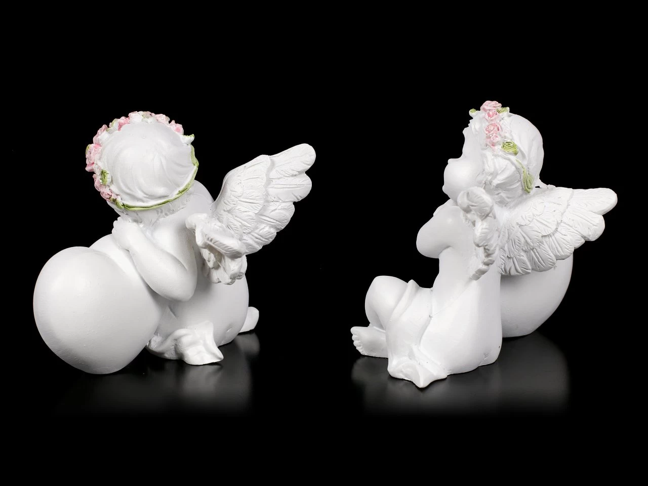 Engel Figuren - Putten Mit Herz - 2er Set 4 Engel Figuren - Putten Mit Herz - 2er Set – Bild 4