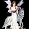Elfen Figur - Alari Mit Ihrem Wolf