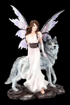 Elfen Figur - Alari Mit Ihrem Wolf