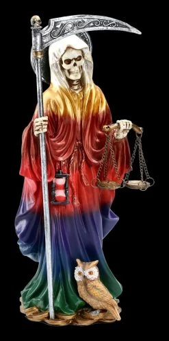 Santa Muerte Figur - Regenbogenfarben