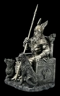 Odin Figur - Göttervater Auf Thron Mit Wölfen -Modell Und Figurengeschäft FS19272 Odin Figur Goettervater auf Thron mit Woelfen 3 1280x1280