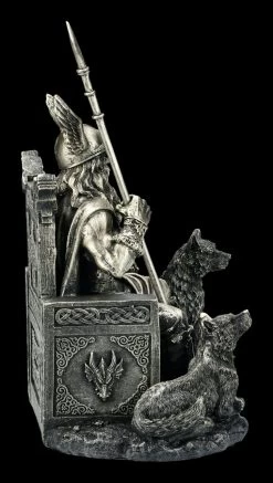 Odin Figur - Göttervater Auf Thron Mit Wölfen -Modell Und Figurengeschäft FS19272 Odin Figur Goettervater auf Thron mit Woelfen 8 1280x1280
