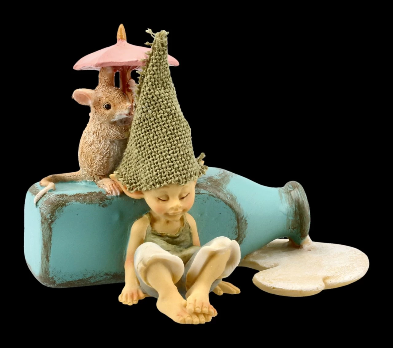 Pixie Kobold Figur - Zu Viel Milch Geklaut 1 Pixie Kobold Figur - Zu Viel Milch Geklaut