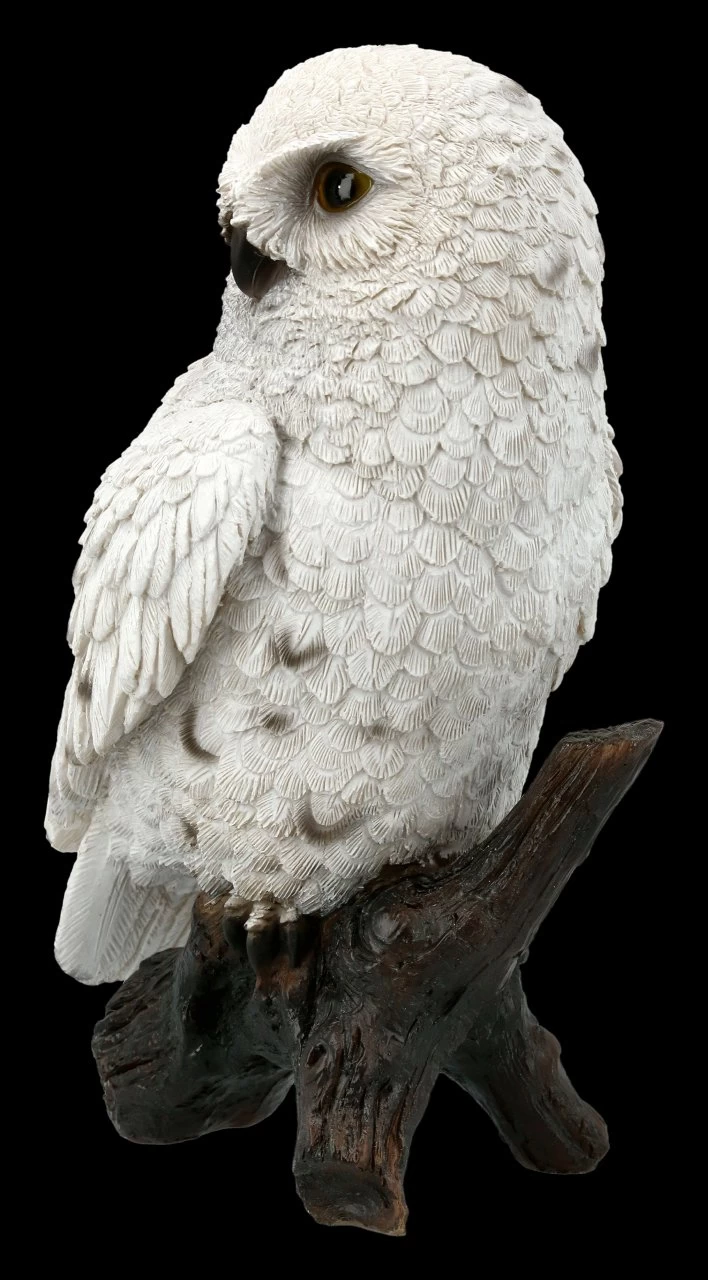 Weiße Schneeeulen Figur Auf Ast 3 Weiße Schneeeulen Figur Auf Ast – Bild 3