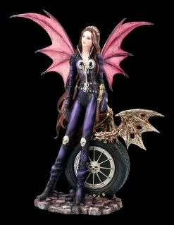 Elfen Figur - Naira Mit Skelett Drache