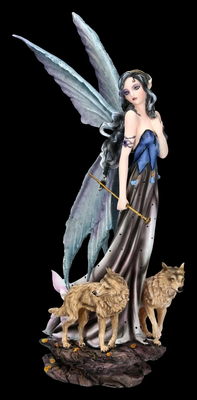 Elfen Figur - Nessa Mit Wölfen 1 Elfen Figur - Nessa Mit Wölfen