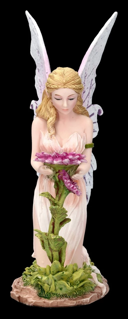 Elfen Figur - Florina Kniet Vor Blume 2 Elfen Figur - Florina Kniet Vor Blume – Bild 2