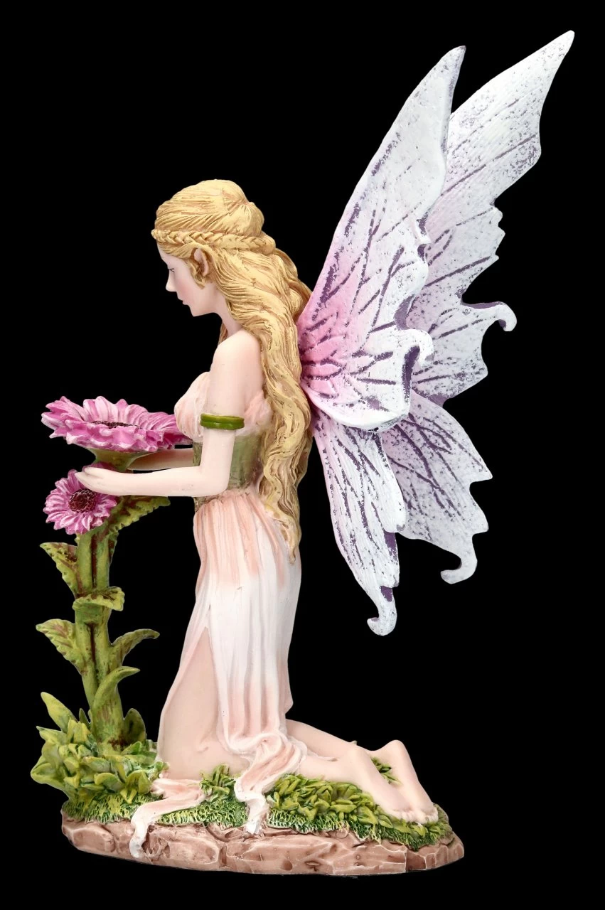 Elfen Figur - Florina Kniet Vor Blume 4 Elfen Figur - Florina Kniet Vor Blume – Bild 4