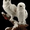 Eulen Figur - Schneeeulen Paar Auf Ast