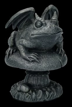 Gargoyle Kröten Figur Auf Pilz