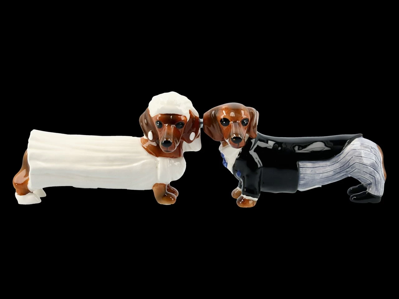 Salz & Pfeffer Streuer - Dackel Braut Und Bräutigam 1 Salz & Pfeffer Streuer - Dackel Braut Und Bräutigam