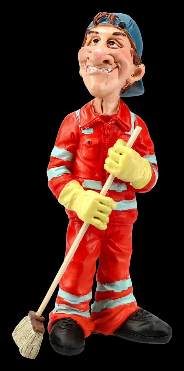 Funny Job Figur - Straßenkehrer Mit Besen 1 Funny Job Figur - Straßenkehrer Mit Besen