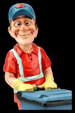 Funny Job Figur - Straßenkehrer Mit Mülltonne -Modell Und Figurengeschäft FS21329 Funny Job Figur Strassenkehrer mit Muelltonne 10 1280x1280