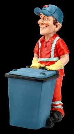 Funny Job Figur - Straßenkehrer Mit Mülltonne -Modell Und Figurengeschäft FS21329 Funny Job Figur Strassenkehrer mit Muelltonne 3 1280x1280