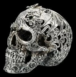 Totenkopf - Cranial Drakos - Silber 9 Totenkopf - Cranial Drakos - Silber -Modell Und Figurengeschäft FS216417 Totenkopf Cranial Drakos silber 3 1280x1280