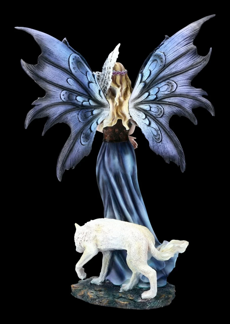 Elfen Figur - Corelei Mit Eule Und Wolf 4 Elfen Figur - Corelei Mit Eule Und Wolf – Bild 4