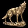 Heulende Wolf Figur - Goldfarben
