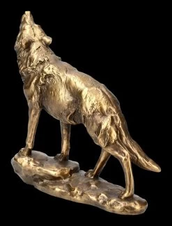 Heulende Wolf Figur - Goldfarben -Modell Und Figurengeschäft FS21654 Heulende Wolf Figur goldfarben 6 1280x1280