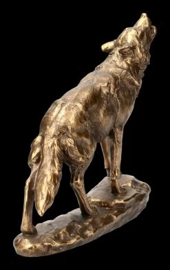 Heulende Wolf Figur - Goldfarben -Modell Und Figurengeschäft FS21654 Heulende Wolf Figur goldfarben 8 1280x1280