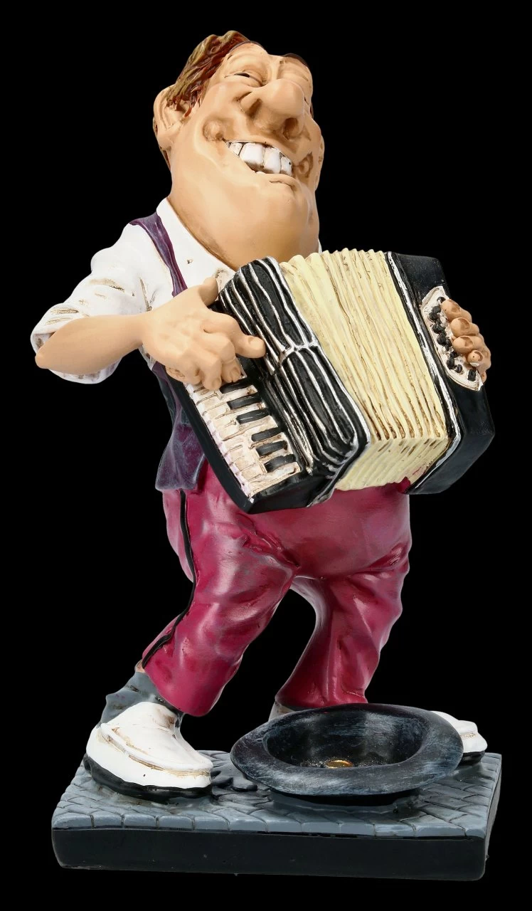 Funny Job Figur - Straßenmusikant Mit Akkordeon 1 Funny Job Figur - Straßenmusikant Mit Akkordeon