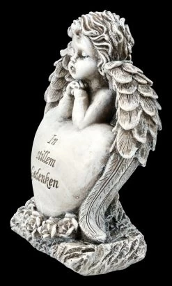 Grab Engel Figur Mit Herz - In Stillem Gedenken -Modell Und Figurengeschäft FS21821 Engel Figur mit Herz In stillem Gedenken 3 1280x1280
