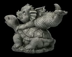 Gartenfigur - Drache Mit Schildkröte -Modell Und Figurengeschäft FS22607 Gartenfigur Drache mit Schildkroete 3 1280x1280