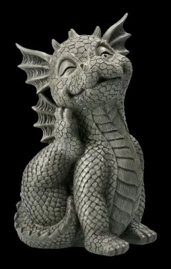 Gartenfigur - Drache Kratzt Sich