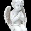 Engelfigur - Betendes Engelchen Mit Kreuz