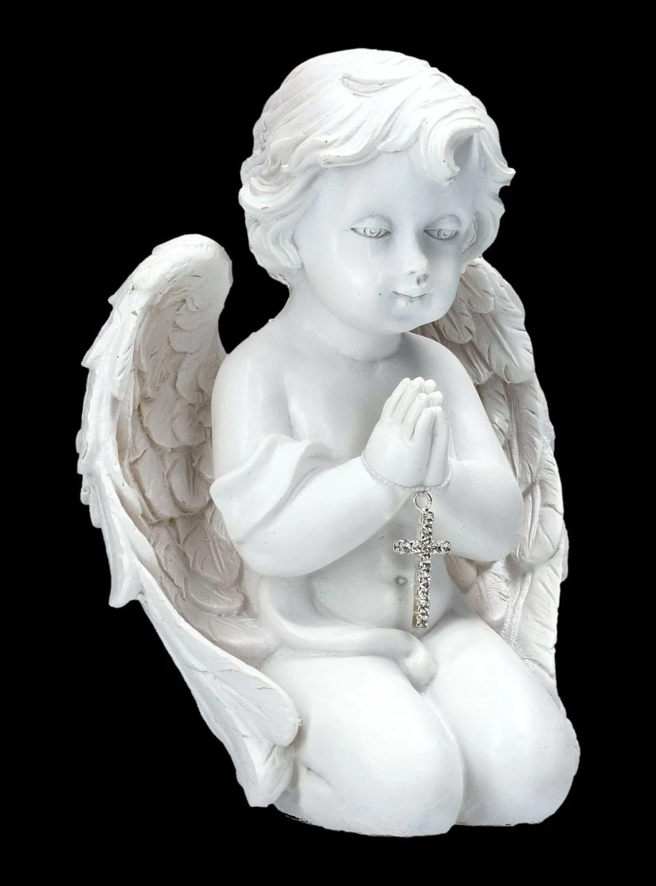 Engelfigur - Betendes Engelchen Mit Kreuz 1 Engelfigur - Betendes Engelchen Mit Kreuz