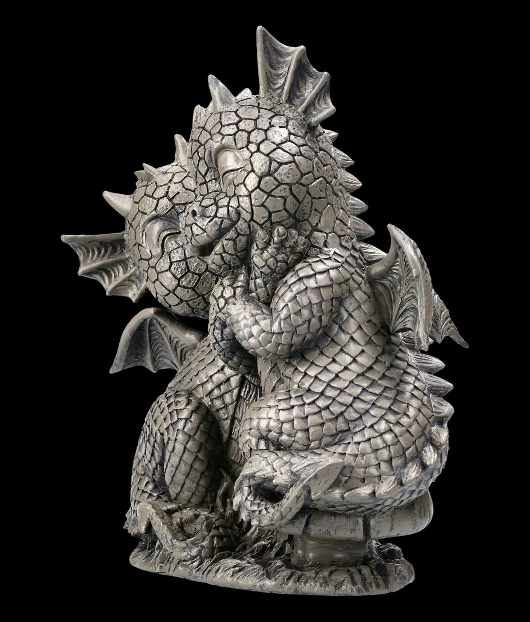 Gartenfigur - Drachen Liebespaar Küsschen 4 Gartenfigur - Drachen Liebespaar Küsschen – Bild 4