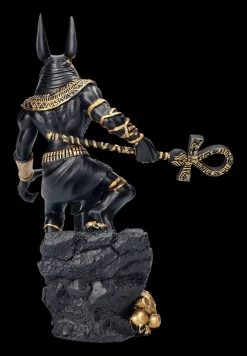 Anubis Krieger Figur Auf Felsen - Schwarz -Modell Und Figurengeschäft FS23927 Anubis Krieger Figur auf Felsen schwarz 4 1280x1280