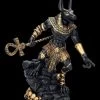 Anubis Krieger Figur Auf Felsen - Schwarz