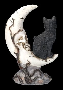 Totenkopf Mond Mit Schwarzer Katze 11 Totenkopf Mond Mit Schwarzer Katze -Modell Und Figurengeschäft FS23935 Totenkopf Mond mit schwazer Katze 4 1280x1280
