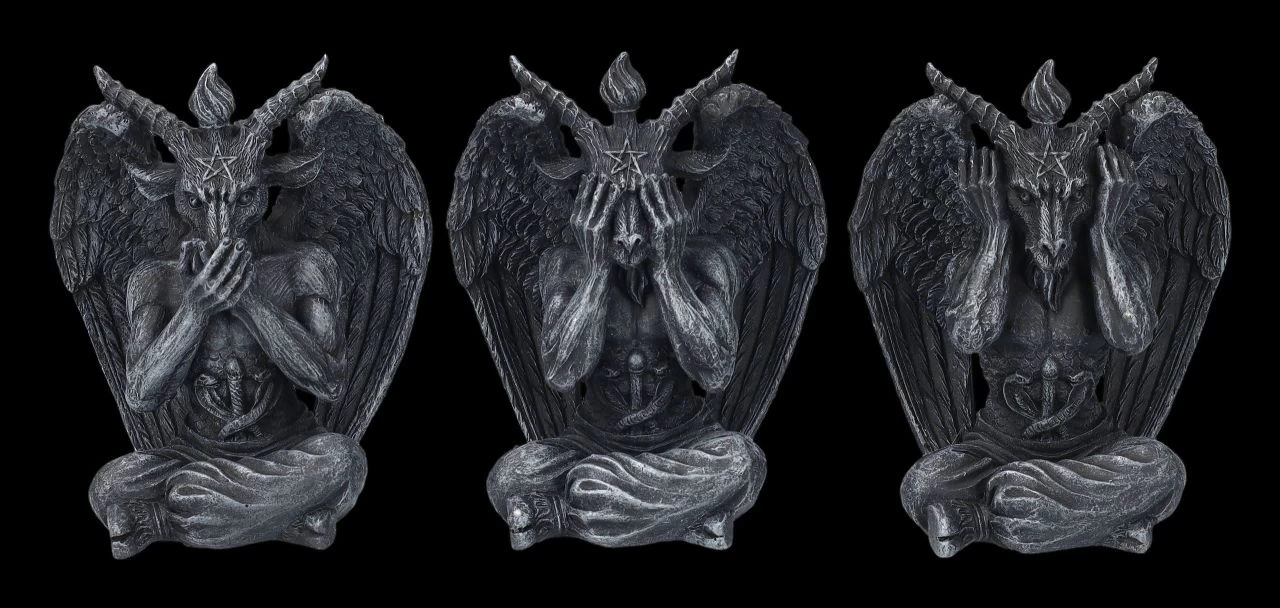 Teuflische Baphomet Figuren - Nichts Böses 1 Teuflische Baphomet Figuren - Nichts Böses