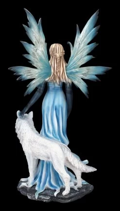 Elfen Figur Talia Mit Winter Wolf -Modell Und Figurengeschäft FS24666 Elfen Figur Talia mit Winter Wolf 4 1280x1280