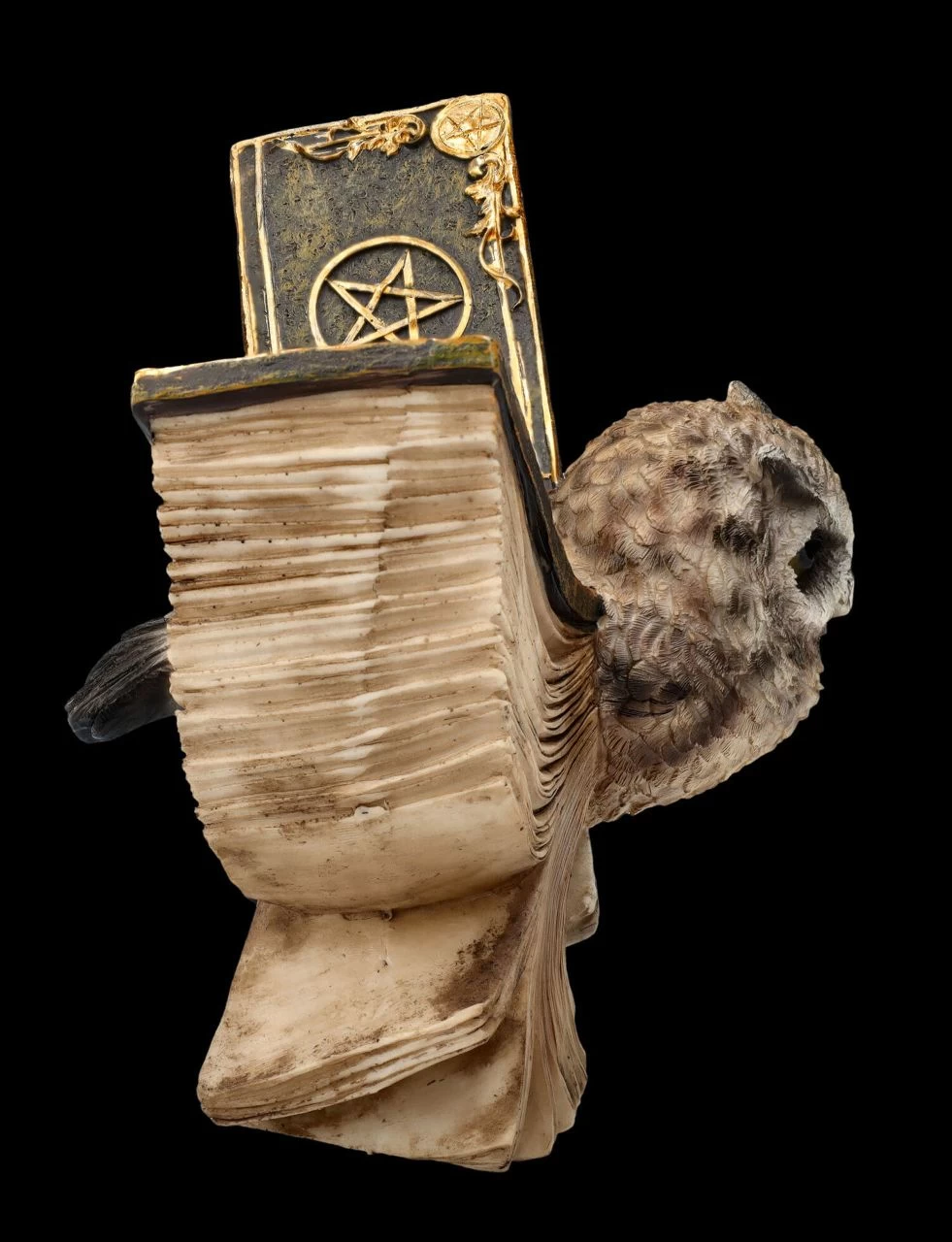 Eulen Figur Braun - Botschafterin Mit Buchflügeln 6 Eulen Figur Braun - Botschafterin Mit Buchflügeln – Bild 6