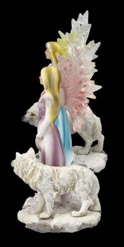 Elfen Figuren 2er Set - Feen Mit Wolf Babys -Modell Und Figurengeschäft FS25703 Elfen Figuren 2er Set Feen mit Wolf Babys 4 1280x1280
