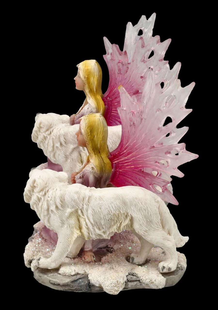 Elfen Figuren 2er Set - Rosa Feen Mit Wolf Babys 5 Elfen Figuren 2er Set - Rosa Feen Mit Wolf Babys – Bild 5