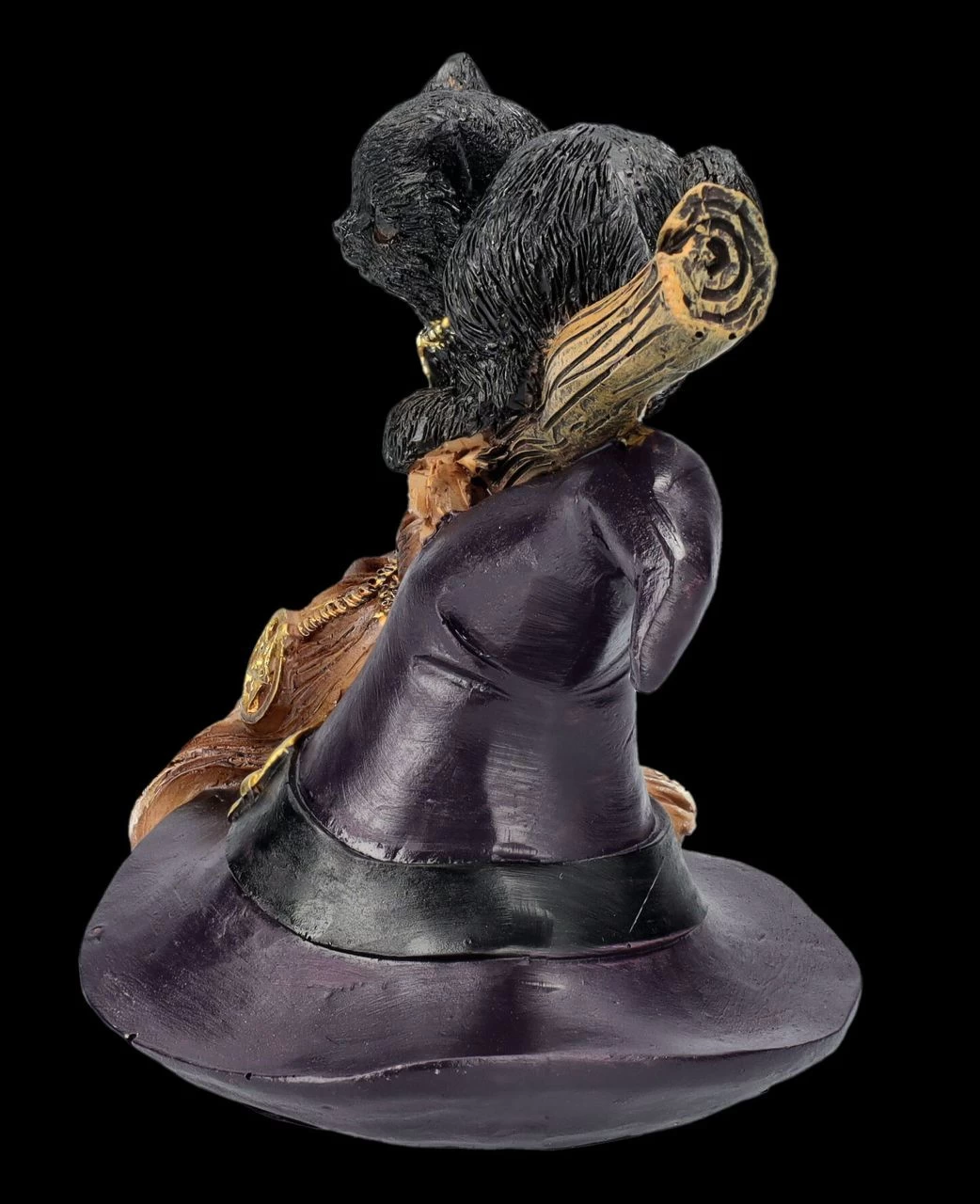 Hexen Katzen Figur Auf Hut Und Besen 4 Hexen Katzen Figur Auf Hut Und Besen – Bild 4