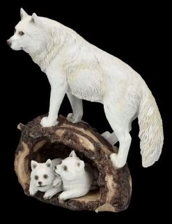 Wolf Figur - Schneewolf Mit Jungen In Der Höhle -Modell Und Figurengeschäft FS25793 Wolf Figur Schneewolf mit Jungen in H hle 2 1280x1280