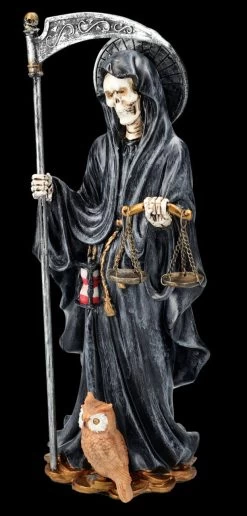 Santa Muerte Figur Mit Waage Schwarz -Modell Und Figurengeschäft FS25834 Santa Muerte Figur mit Waage schwarz 2 1280x1280