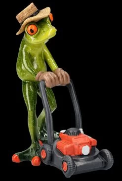 Lustige Frosch Figur - Gärtner Mit Rasenmäher -Modell Und Figurengeschäft FS25942 Lustige Frosch Figur G rtner mit Rasenm her 9 1280x1280