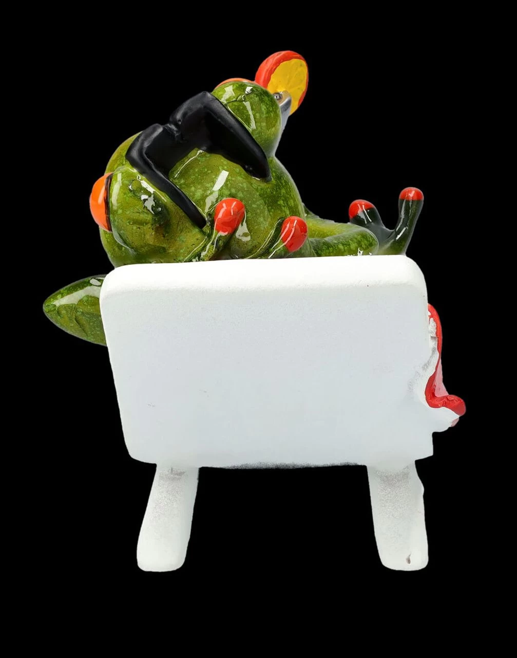 Lustige Frosch Figur - Cocktail Im Liegestuhl 5 Lustige Frosch Figur - Cocktail Im Liegestuhl – Bild 5